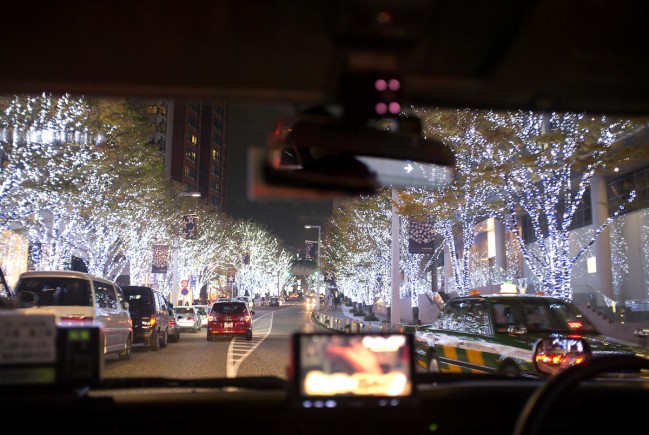Roppongi Taxi Holiday lights
