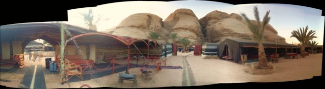 Autostitch panorama of Bedouin camp, iPhoneography