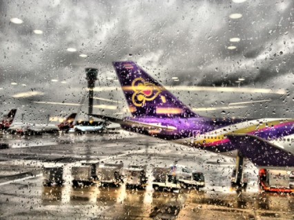 Rainy Day at the Admiral's Club at Heathrow