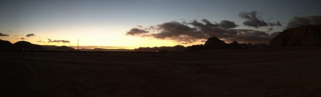 Sunrise at Captain's camp, Wadi Rum, Jordan
