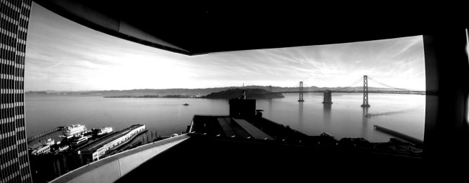 Bay Bridge Panorama view from the Hyatt Regency San Francisco