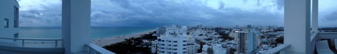 Cloudy panorama from balcony at the ShoreClub