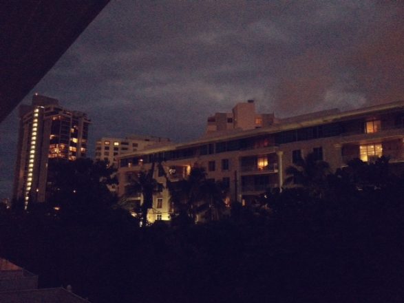 Mobile photography image of night view at the Standard Miami