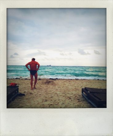 Picture of South Beach swimmer I took on my iPhone