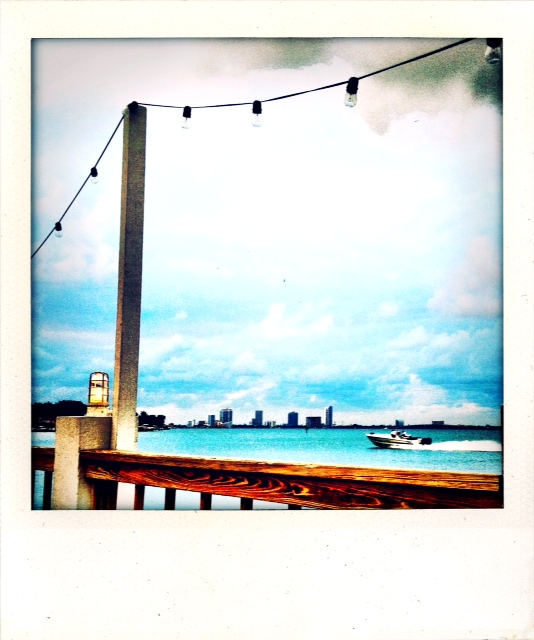 The view from the Bayside Restaurant at the Standard Hotel Miami
