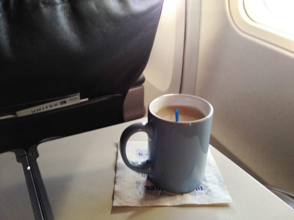 Tea at 30,000 feet. mobile photography