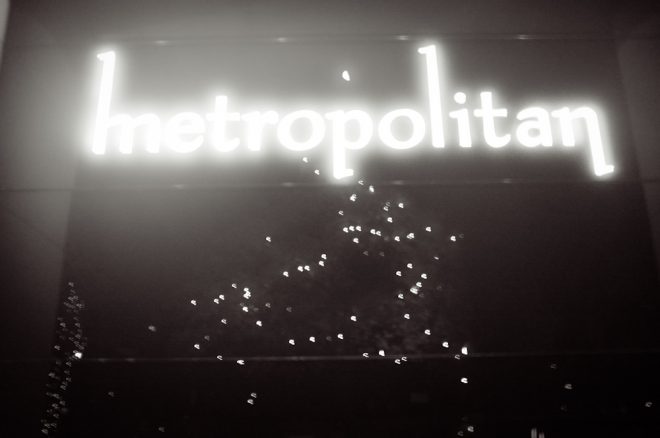 Metropolitan Sign at night, Fuji X100