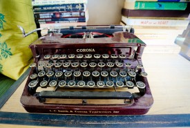 Mojave Sands-vintage typewriter and books