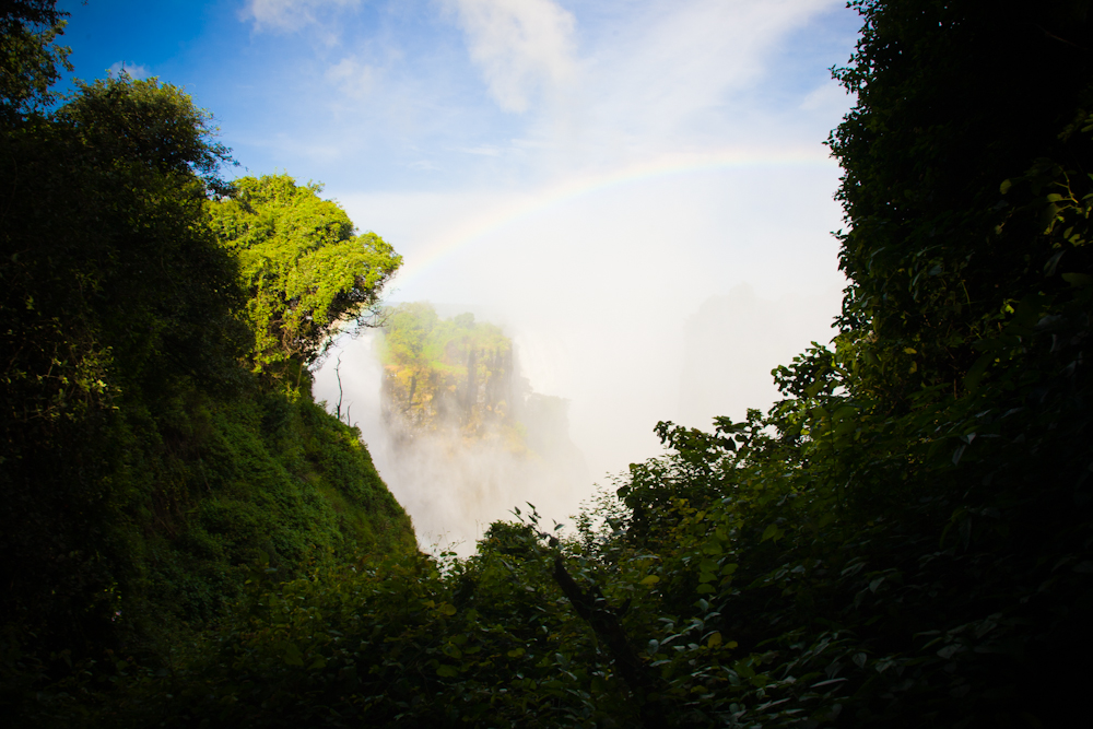 Rainbow at Victoria falls