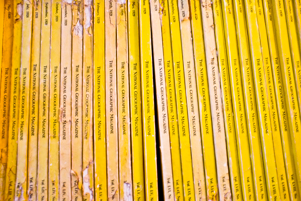 National geographic bookcase