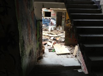 Stairs in Bratislava Squat. Not exactly the safest place I've ever been...