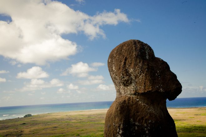 Rocky moai
