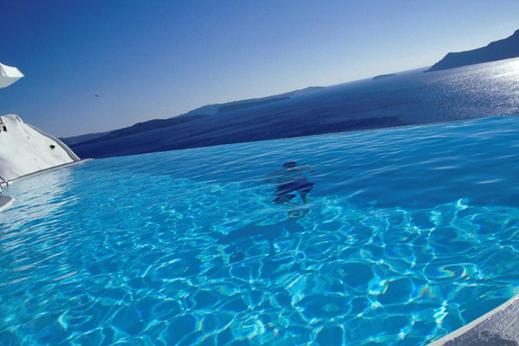 Santorini Hockney Pool Blue