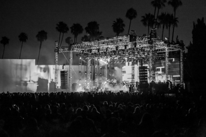 The National on stage at Hollywood Forever