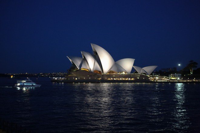 A View of the Sydney Opera House from Room 114 at the Park Hyatt Sydney.