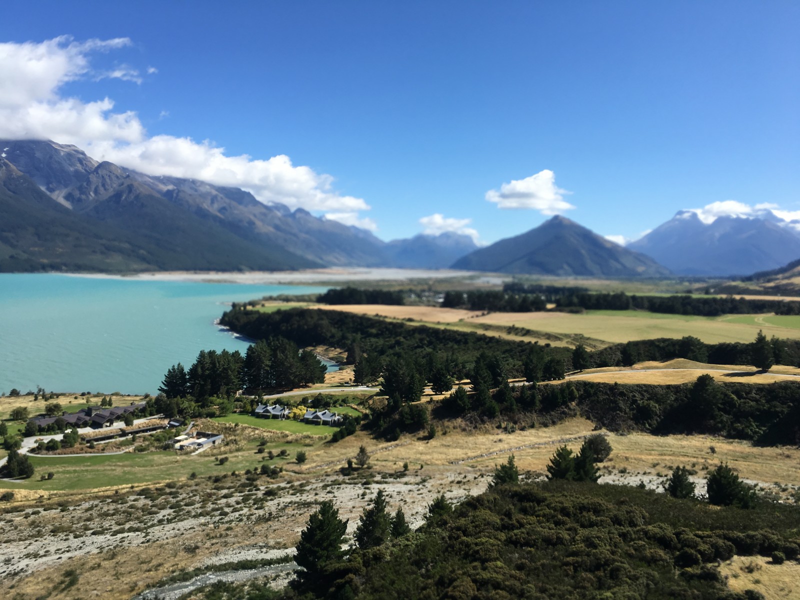 The view of Glenorchy from lift off