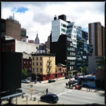 Great city view from the High Line. Shot with Hipstamatic, Loftus lens, mobile photography