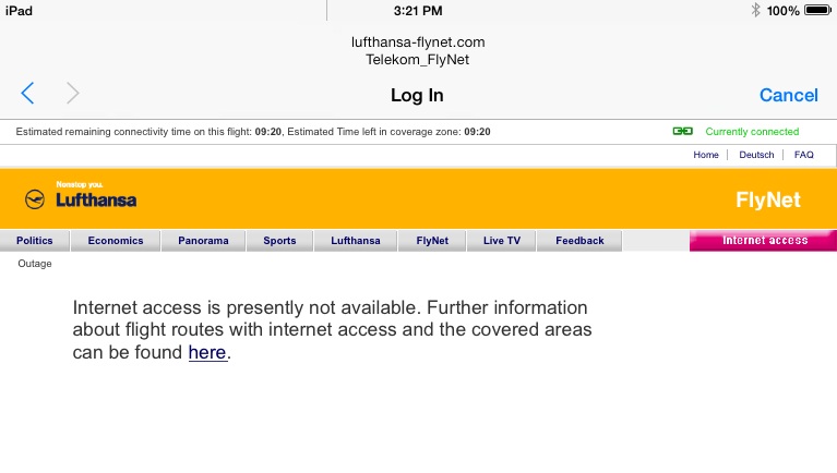 UPDATED POST: Lufthansa's Flynet Wifi with iOS 7 Devices, Crew Can Offer a Workaround – My Life's A Trip