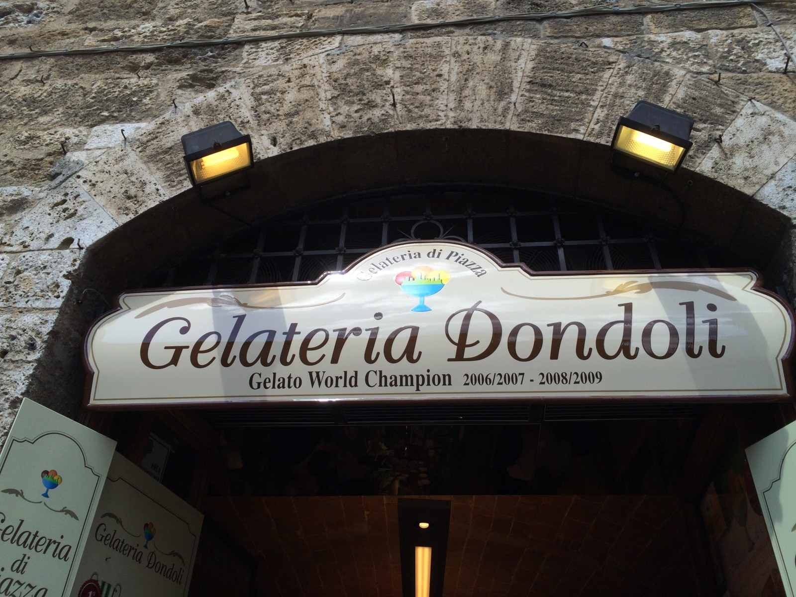 Eating "The World's Best Gelato" at Gelateria Dondoli in San Gimignano